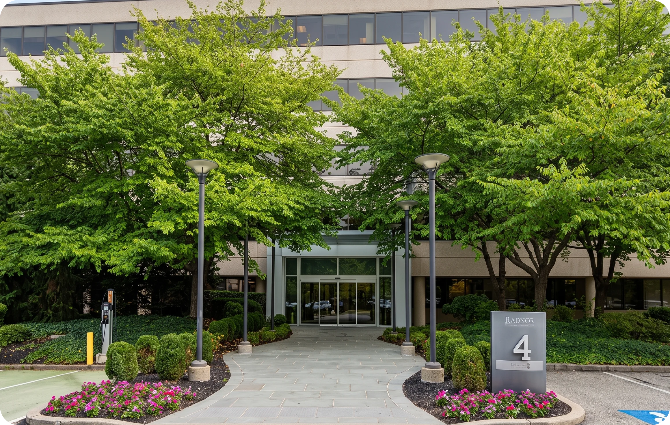 The entrance to the Radnor building where cooking classes are held