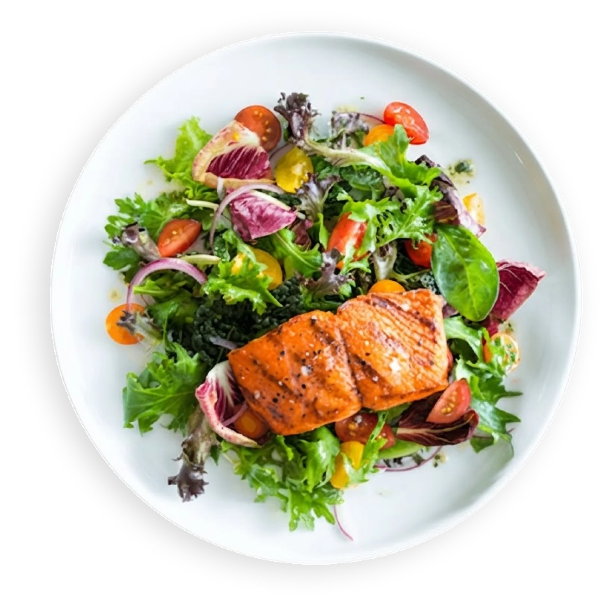 Salmon salad bowl